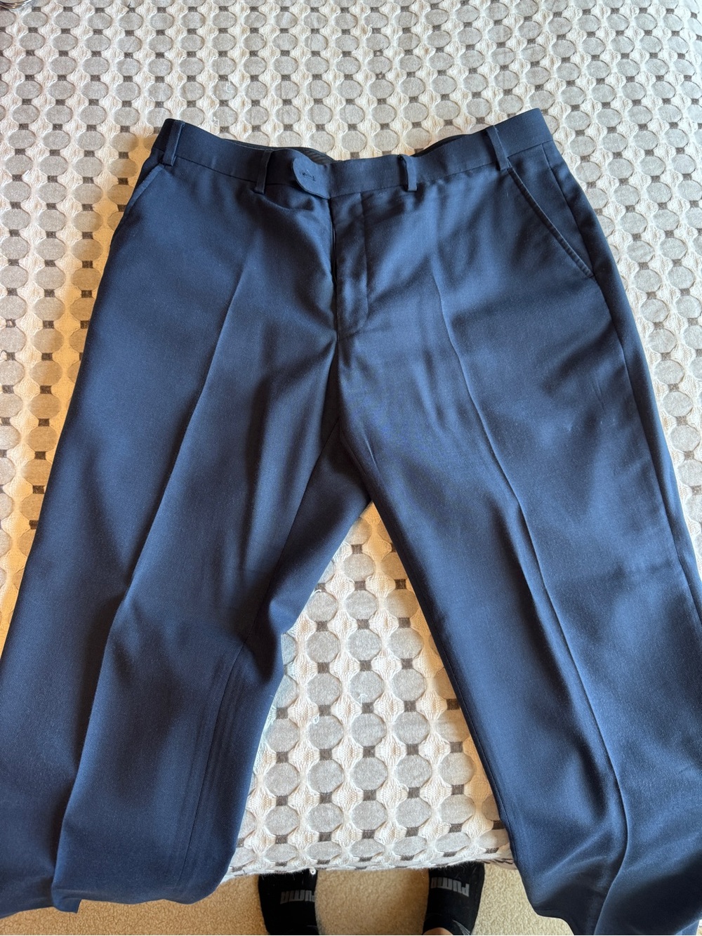 Men's Navy Tailored Dress Pants